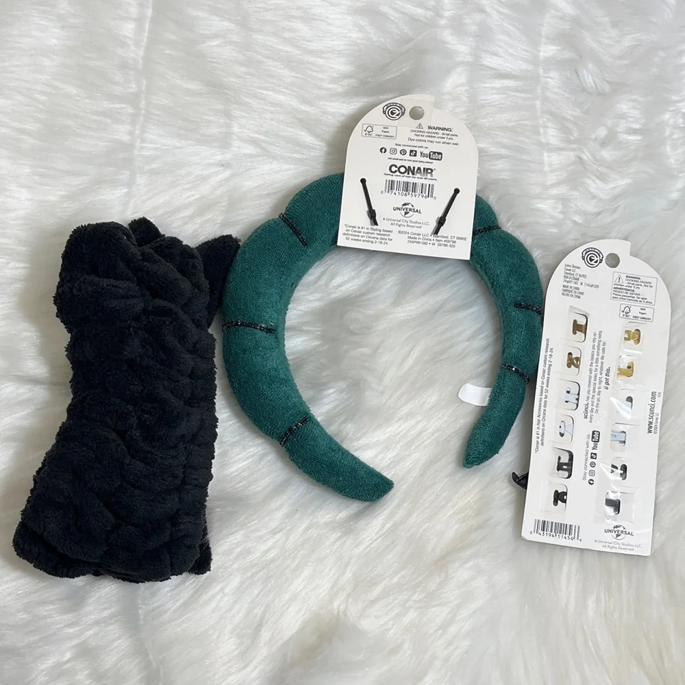 NWT Wicked Conair Headbands Scunci Hair Clips Set